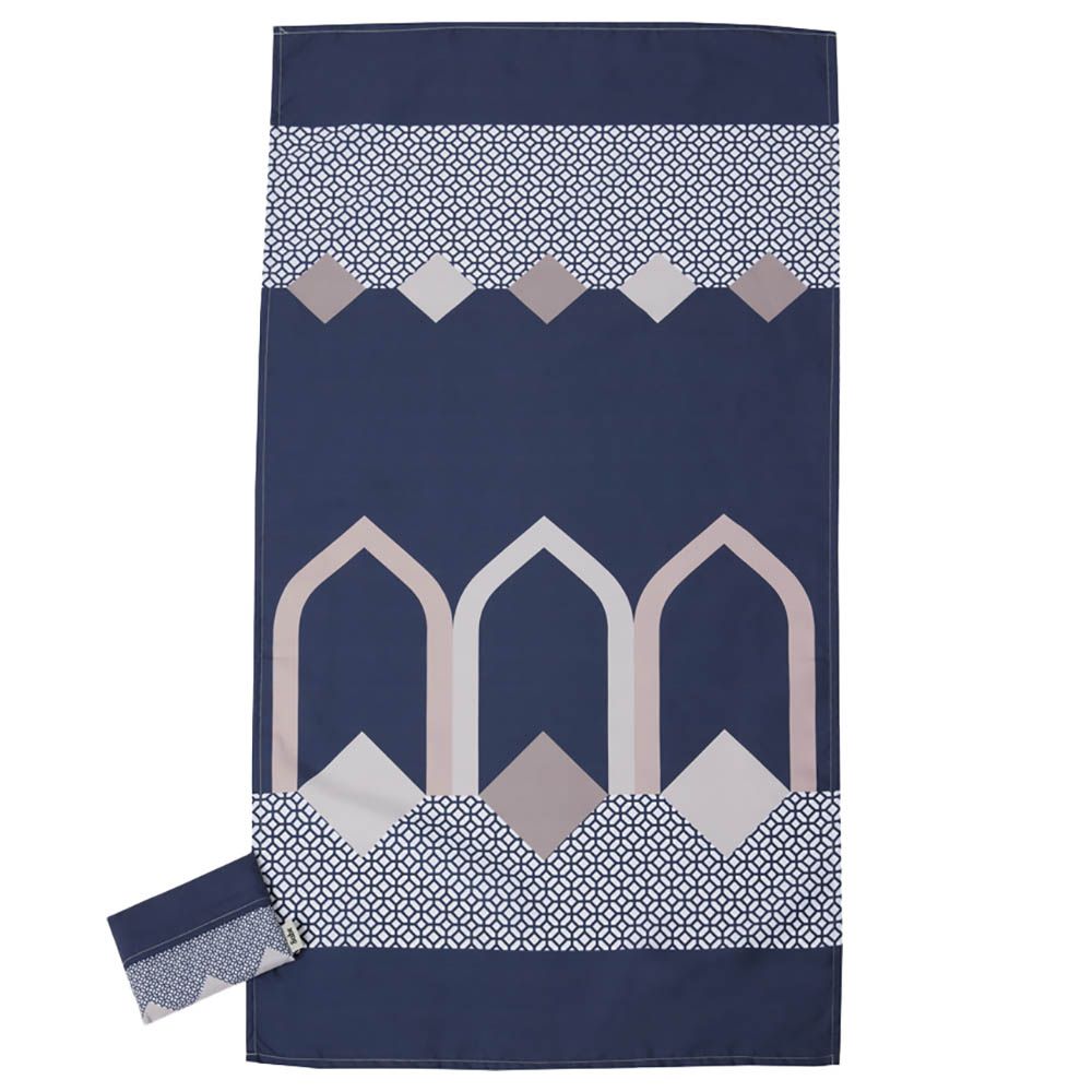 Sabr - Abu Dhabi Pocket Prayer Mat - Grey/Gold