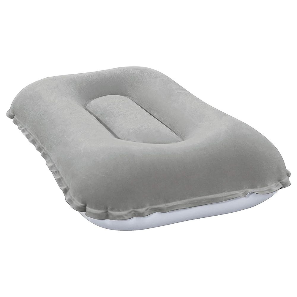 Bestway - Flocked Air Pillow 12x19x2.5cm - Grey