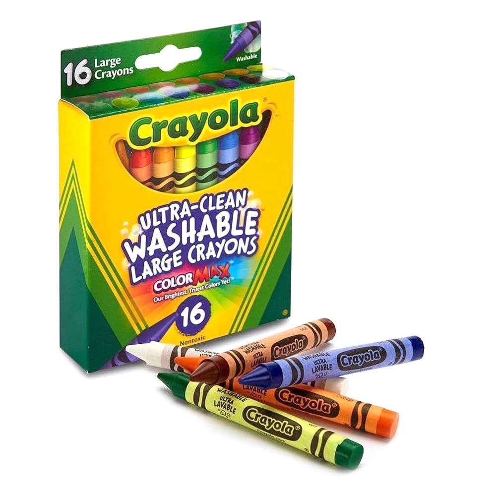 Crayola - 16 Ct Ultra-Clean Washable Large Crayons 