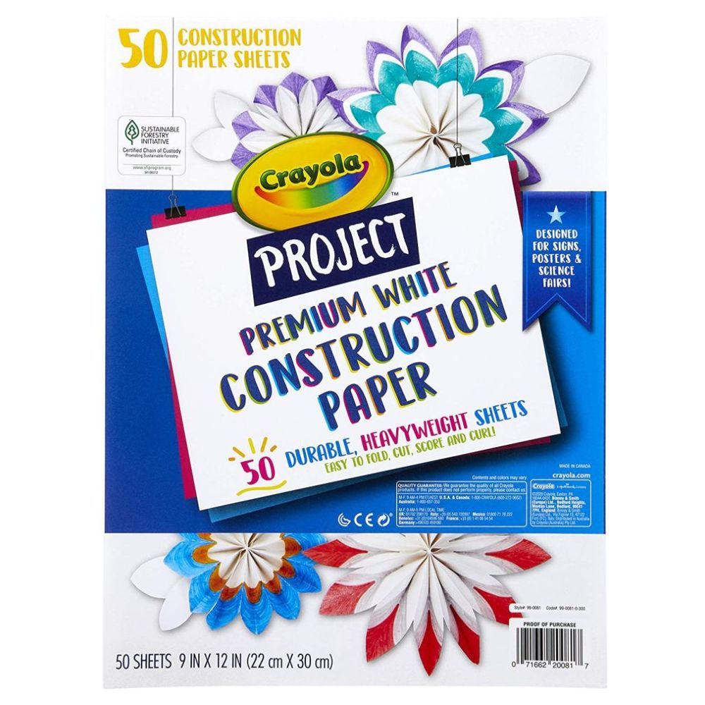 Crayola - Project Premium White Construction Paper