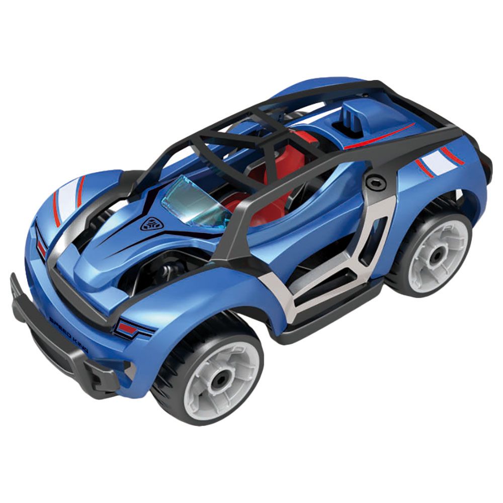 D-Power - 1:32 DIY Race Car - 35 pcs - Blue