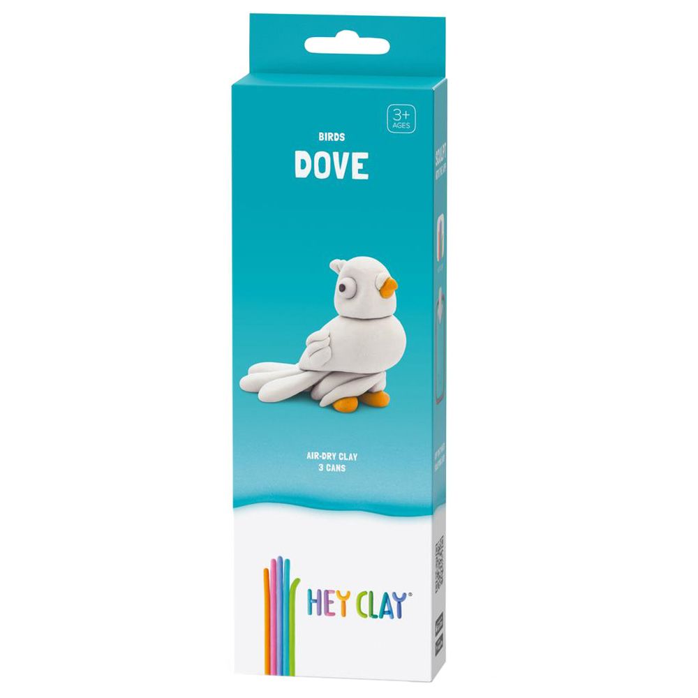 Hey Clay - DIY Dove Plastic Modelling Air Dry Clay Kit - 3pcs