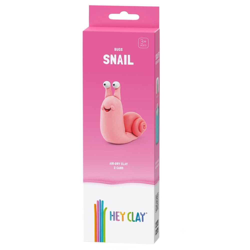 Hey Clay - DIY Snail Plastic Modelling Air Dry Clay Kit - 3pcs