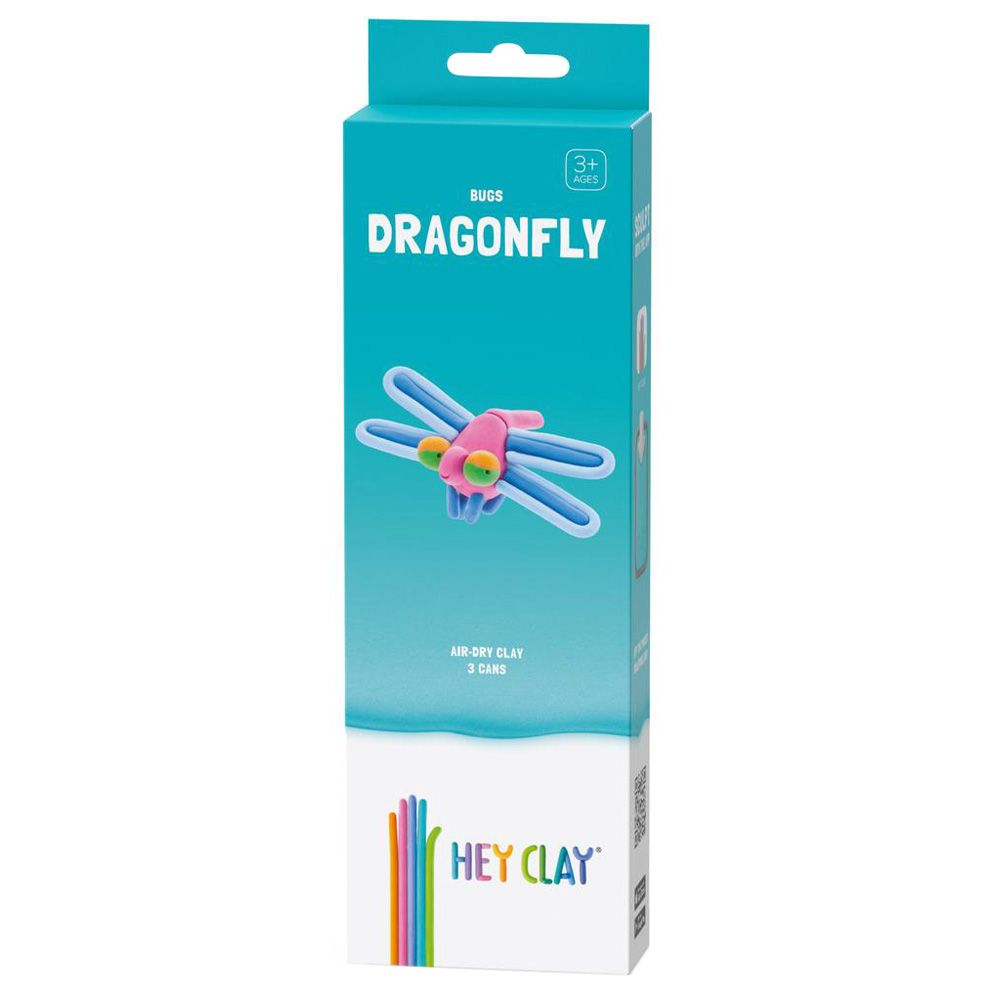 Hey Clay - DIY Dragonfly Plastic Modelling Air Dry Clay Kit - 3pcs