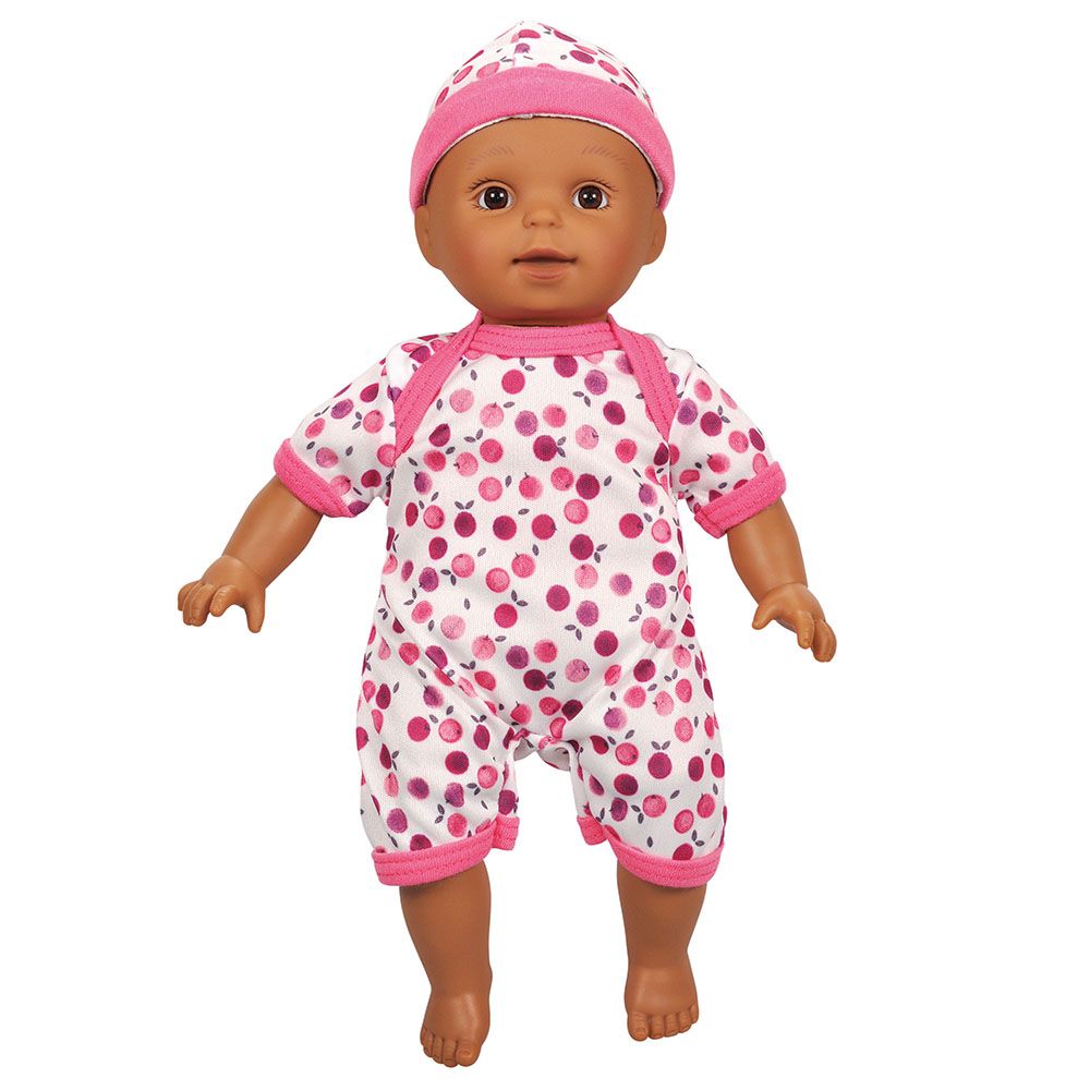 Lotus - Soft-Bodied Afro-American Baby Doll - 11.5-inch - Pink