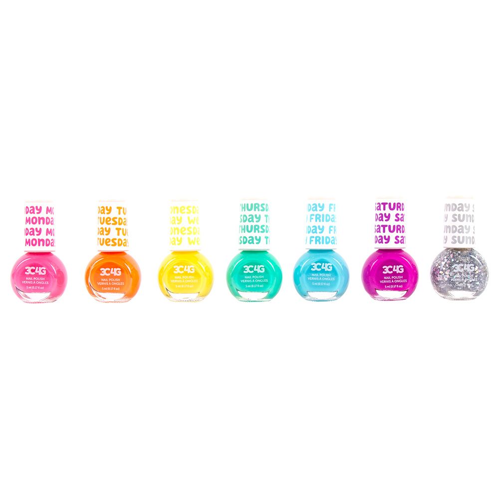 3C4G - Rainbow Bright Nail Polish Days of the Week 7pcs