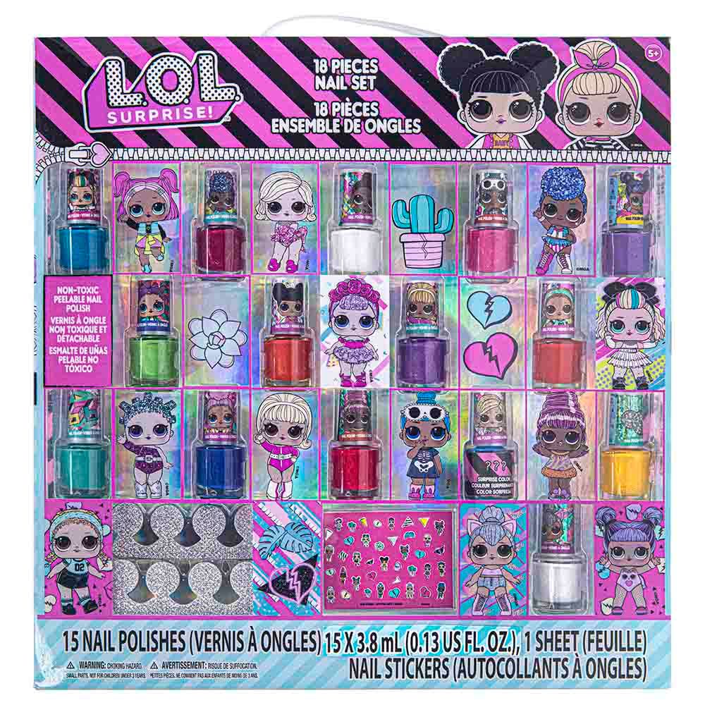 TownleyGirl - L.O.L Surprise Peel-Off Nail Polish Set - 18pcs