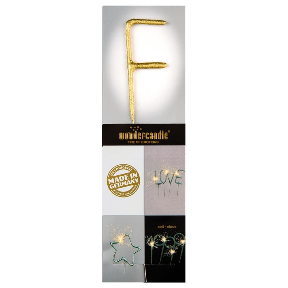 Wondercandle - Sparkler Candle F - Gold