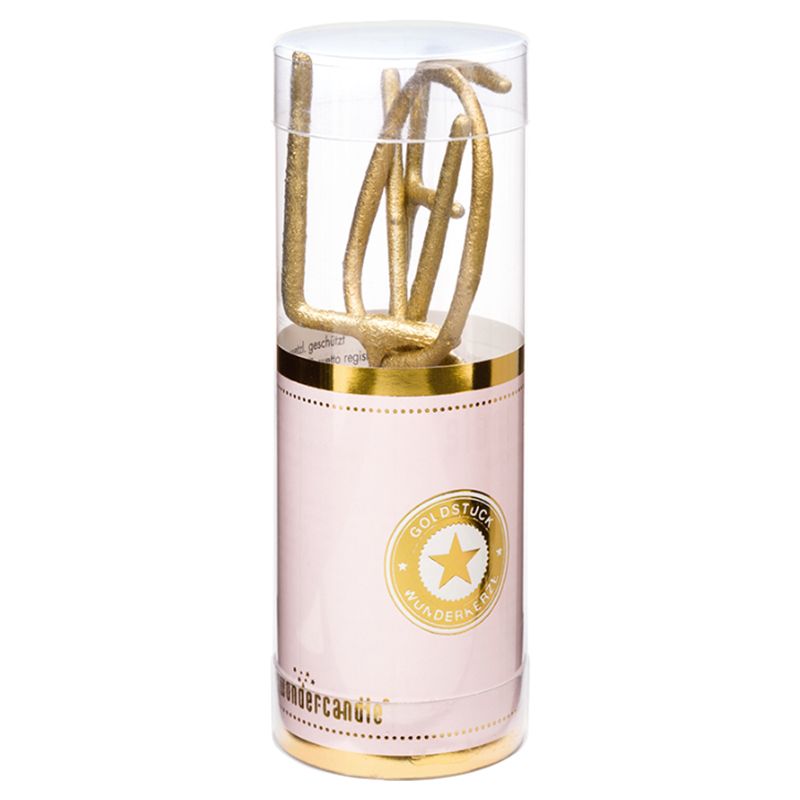 Party Camel - Love Mini Candle Sparkler - Pack of 4 - Gold