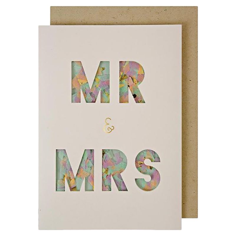 Meri Meri - Mr & Mrs. Confetti Shaker Greeting Card