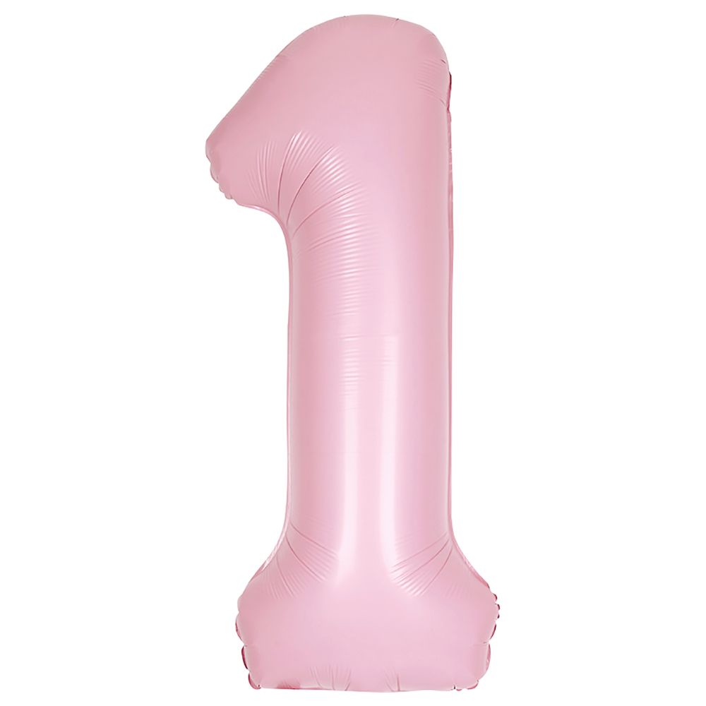 Unique - 34-inch Number "1" Foil Balloon - Matte Pink