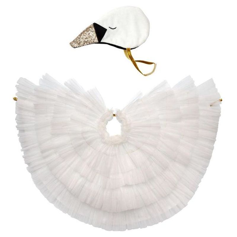 Meri Meri Swan Cape Dress Up White