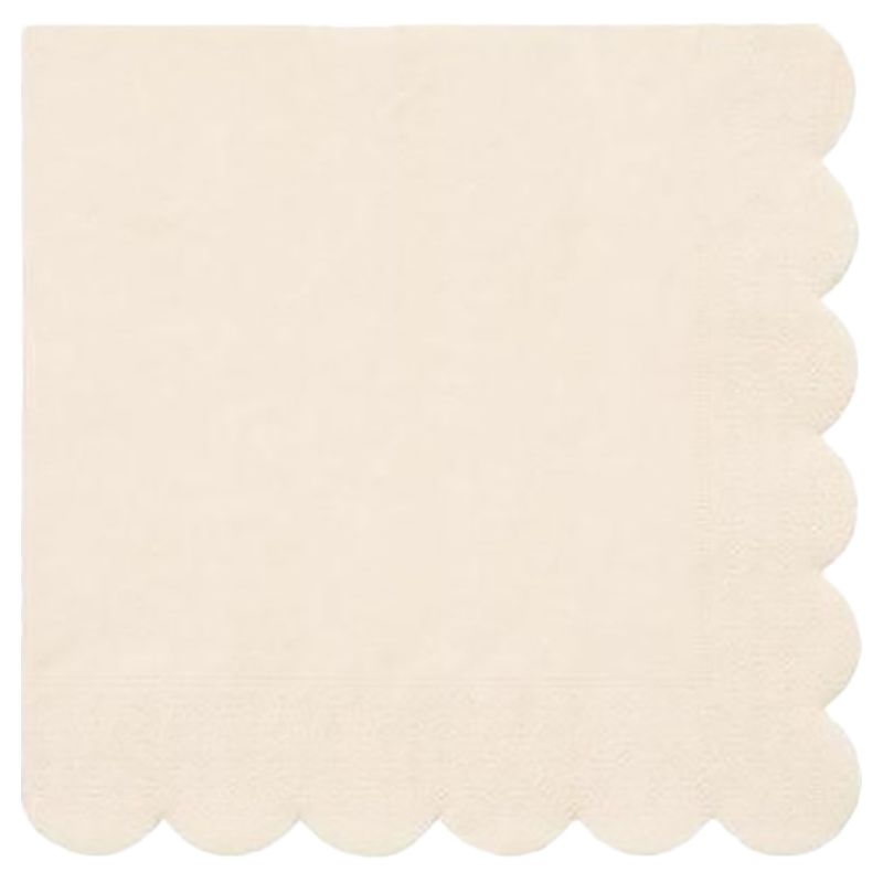 Meri Meri - Cream Simply Eco Large Napkins - 20 Pcs