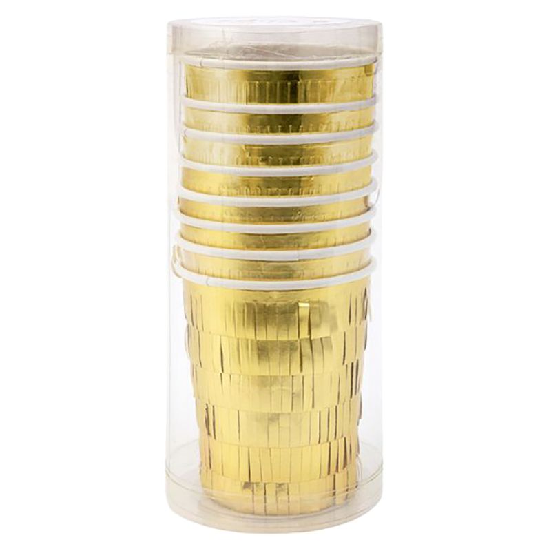 Meri Meri - Gold Fringe Party Cups - 8 Pcs