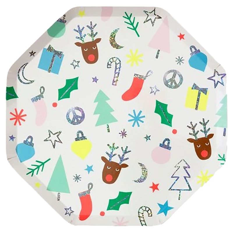 Meri Meri - Festive Fun Side Plates - 8 Pcs