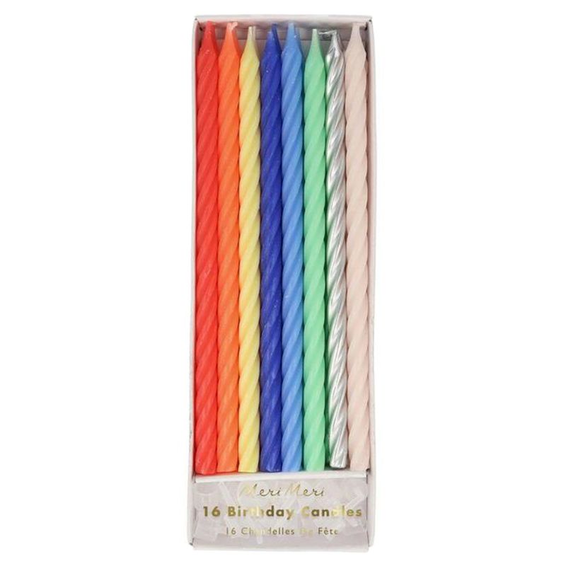 Meri Meri - Multi Neon Twisted Candles