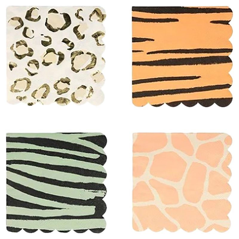 Meri Meri - Safari Animal Print Small Napkins 