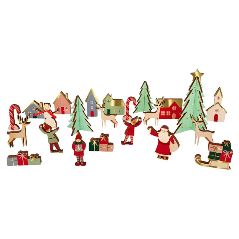 Meri Meri - Festive Village Wooden Advent Calendar