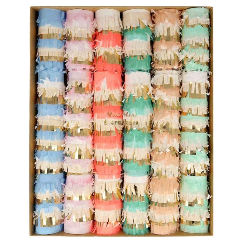 Meri Meri - Pastel Fringe Medium Crackers