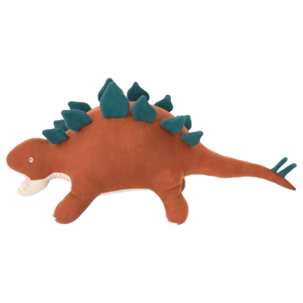 Meri Meri - Large Stegosaurus Knitted Toy - brown