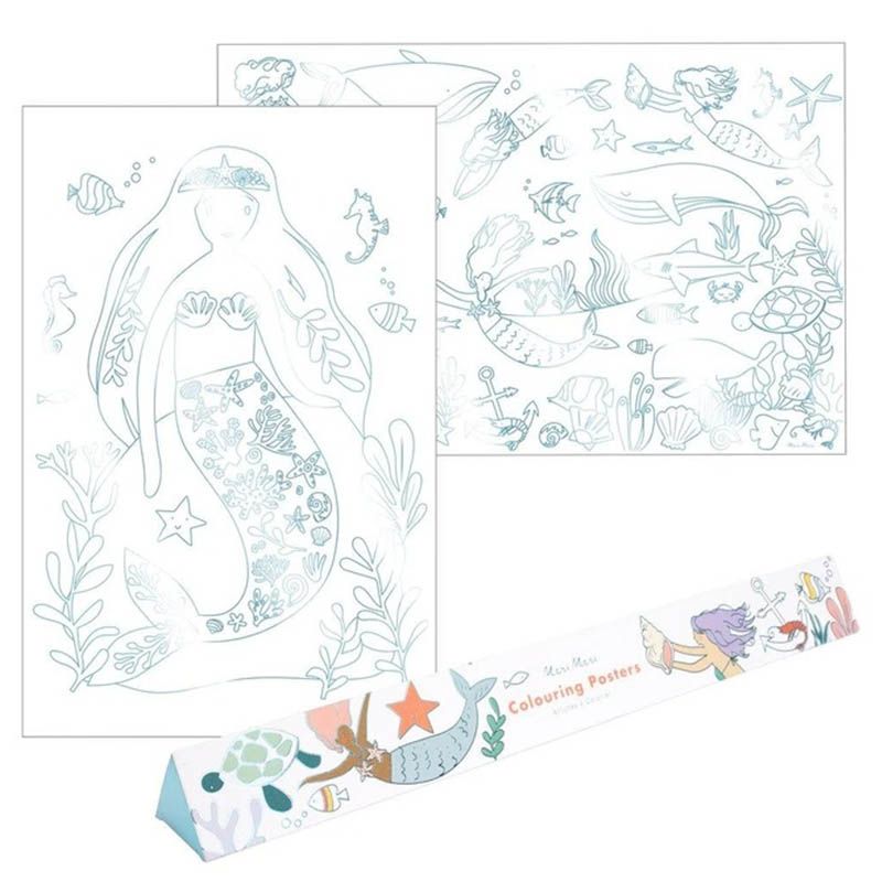 Meri Meri - Mermaid Colouring Posters