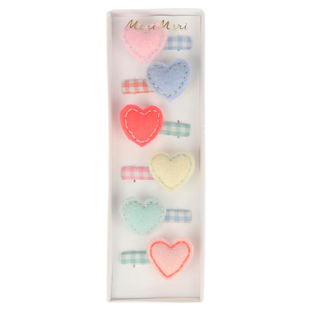 Meri Meri - Felt Heart Hair Clips