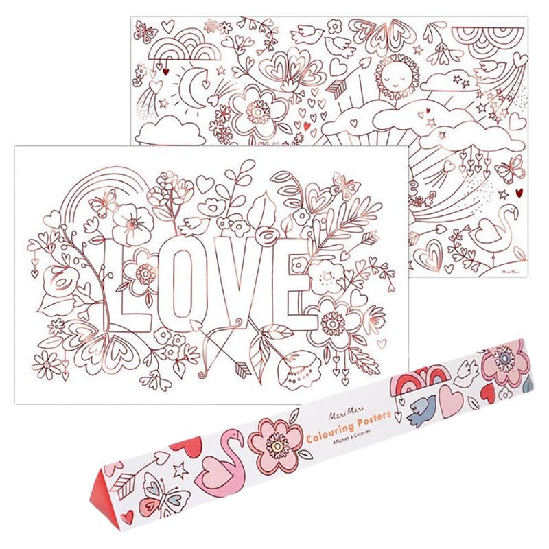 Meri Meri - Valentine Colouring Posters