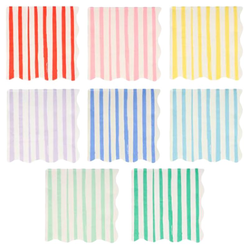 Meri Meri - Mixed Stripe Napkins - Small - 16Pcs