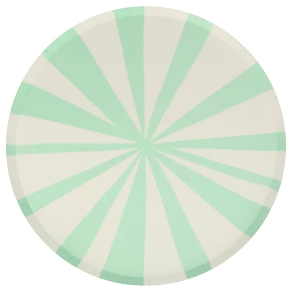 Meri Meri - Mint Stripe Side Plate - Pack of 8