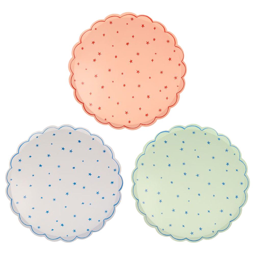 Meri Meri - Star Pattern Side Plates - 8Pcs