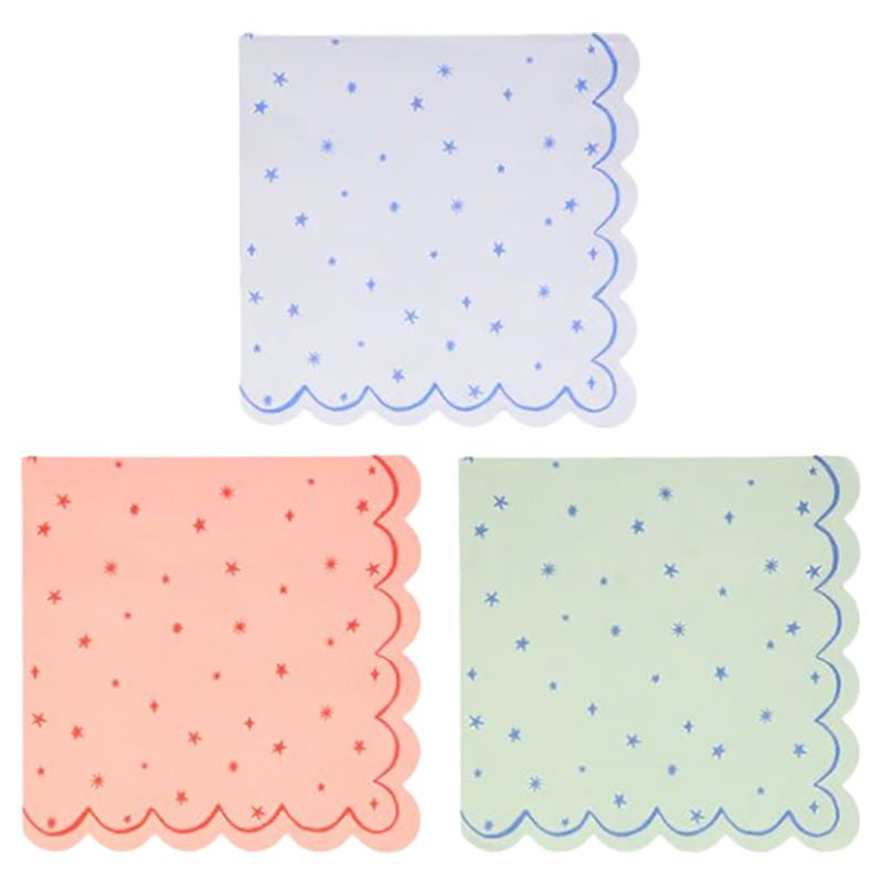 Meri Meri - Star Pattern Napkins - Large - 16Pcs