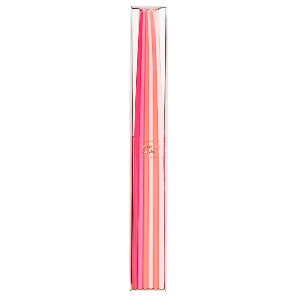 Meri Meri - Tall Tapered Candles - Pack of 12 - Pink