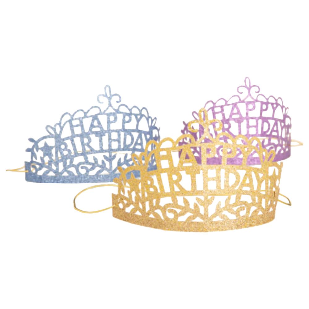 Meri Meri - Happy Birthday Tiara - Pack of 8