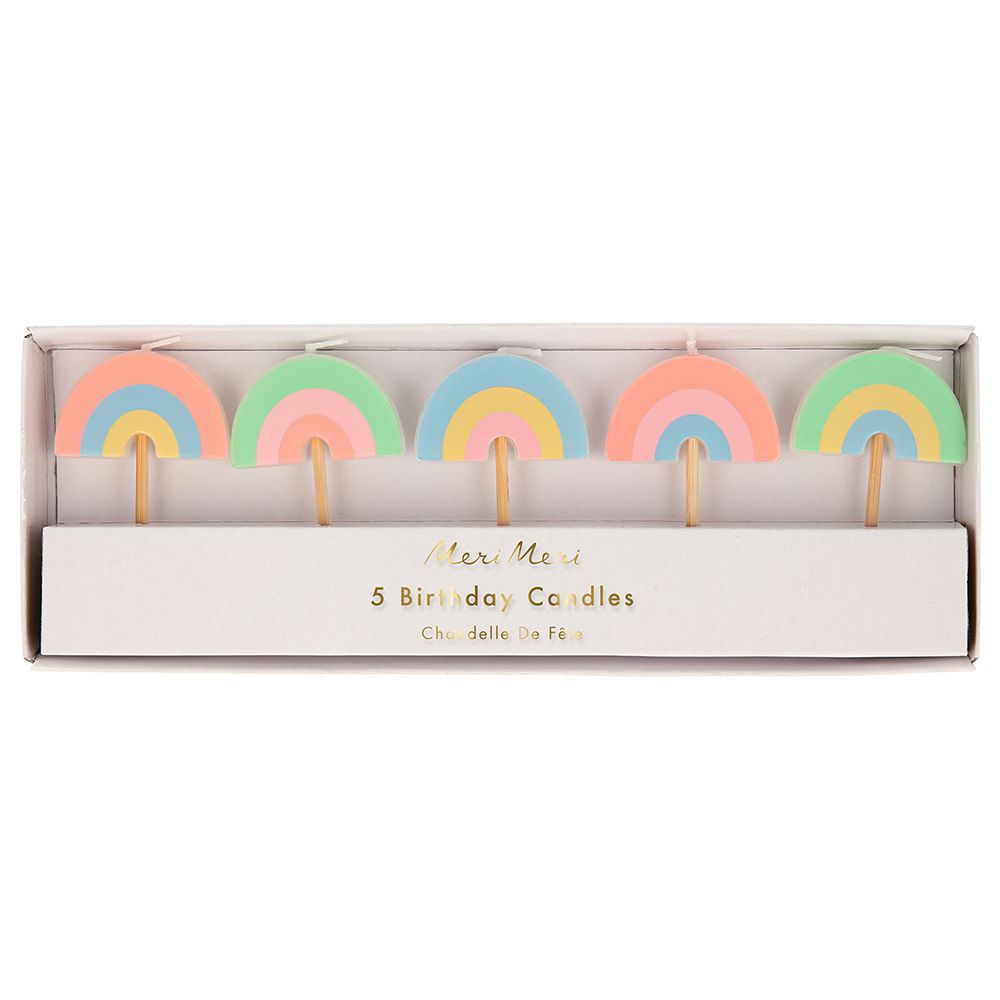 Meri Meri - Rainbow Candles - Pack of 5