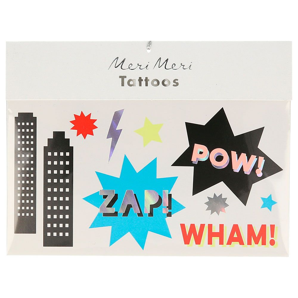 Meri Meri - Superhero Tattoos - Pack of 2