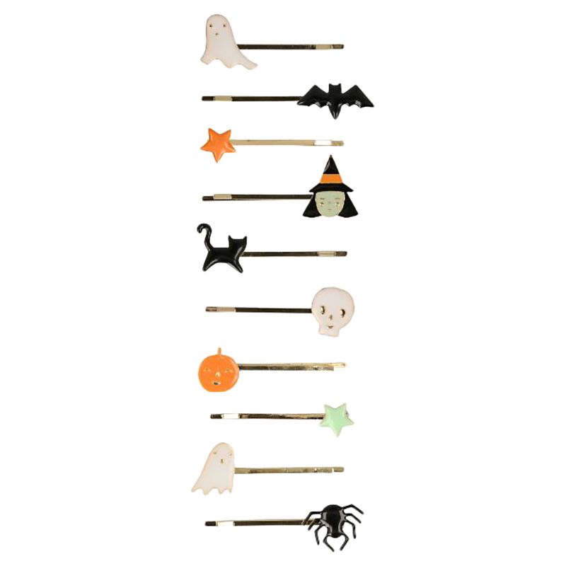 Meri Meri - Enamel Halloween Hair Slides - 10pcs