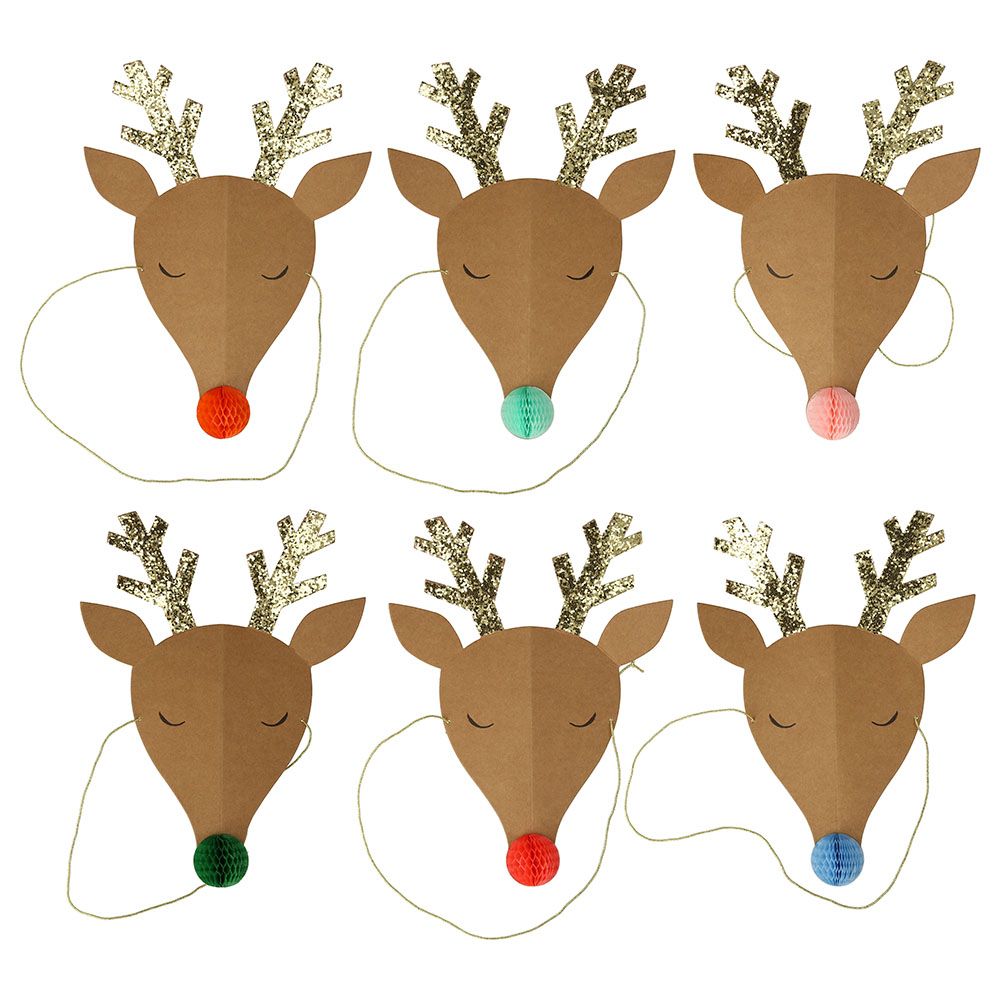 Meri Meri - Reindeer Party Hats - 6pc