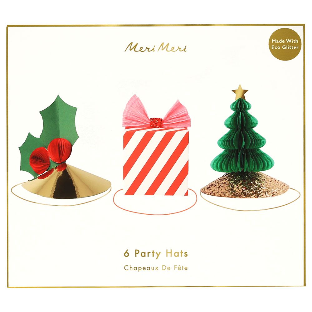 Meri Meri - Mixed Christmas Party Hats - 6pc