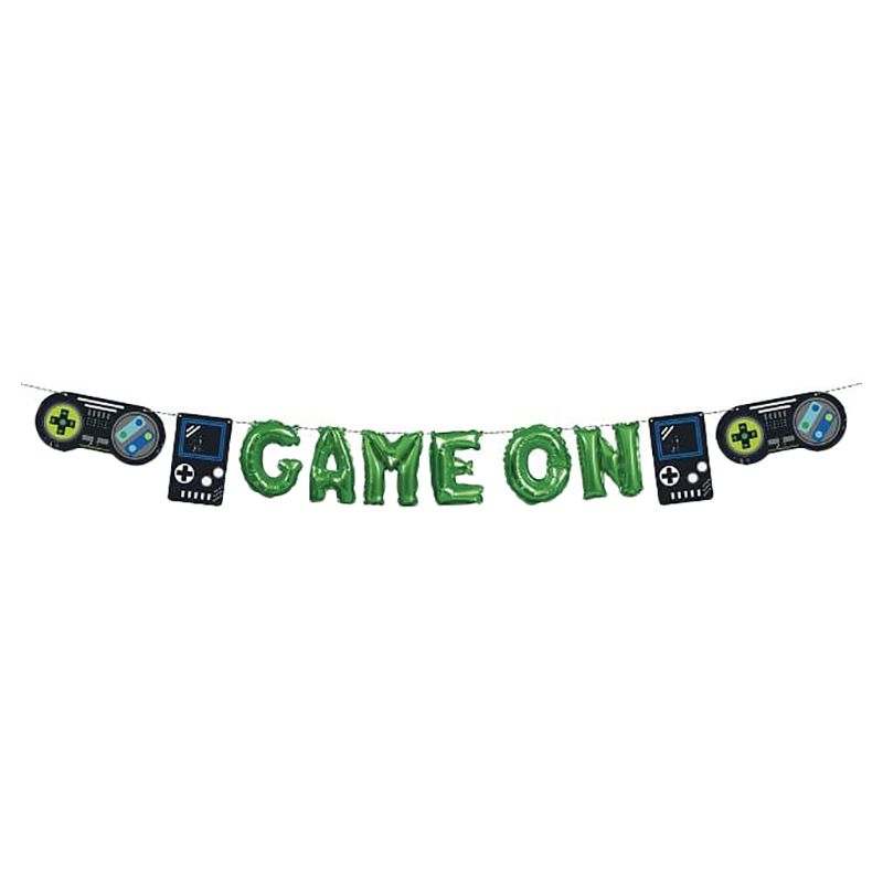 Unique - Mini Foil Gamer Balloon Banner Kit