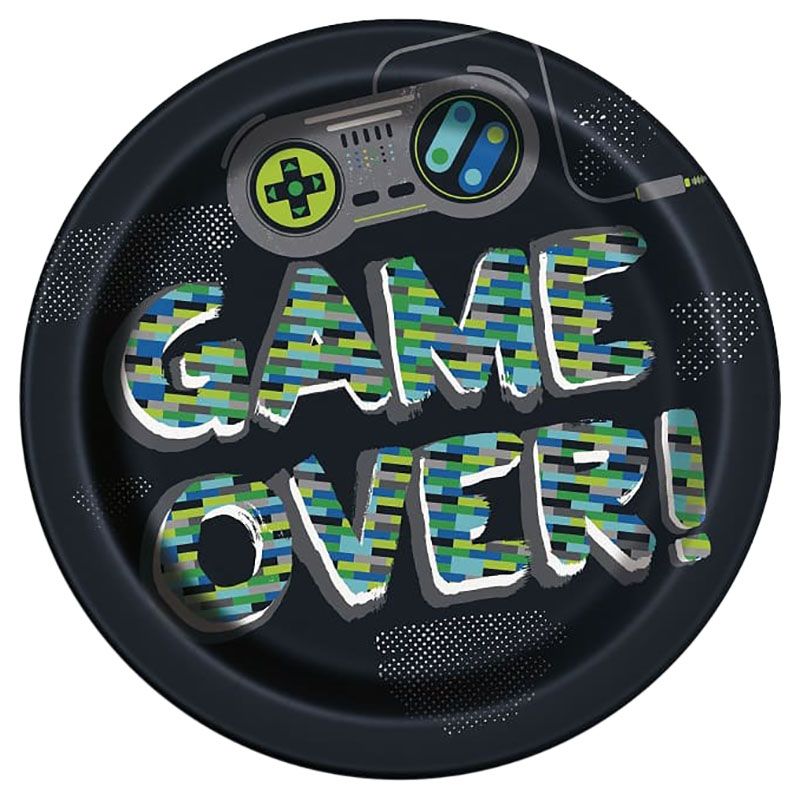 Unique - Gamer Birthday Plates - 8pcs