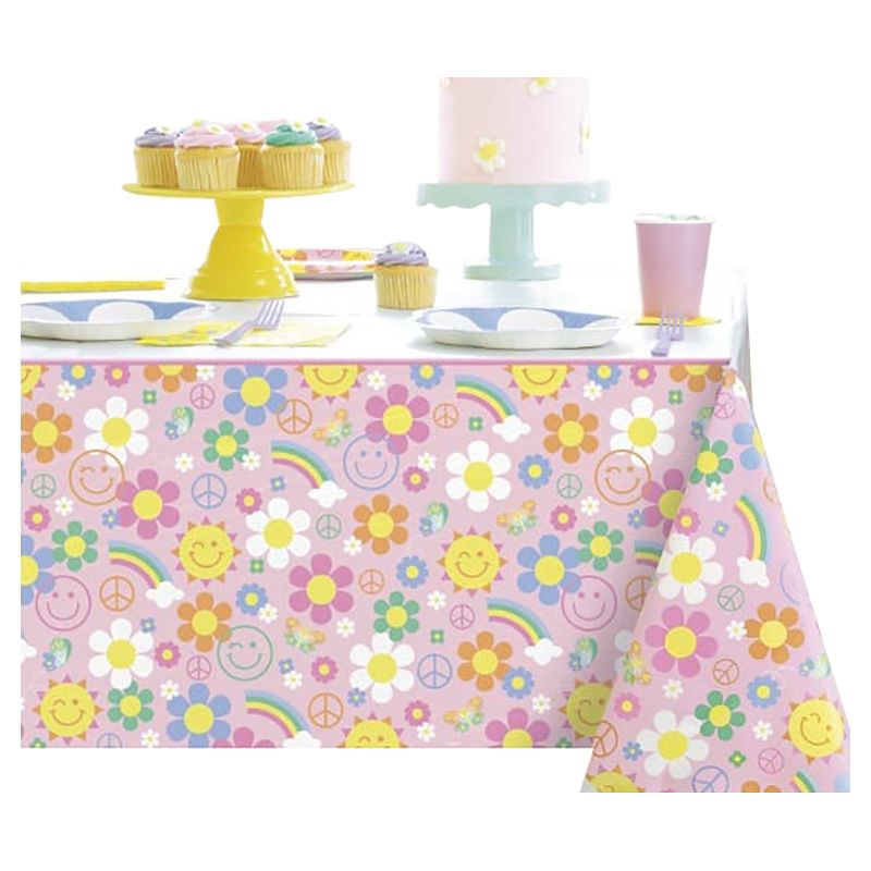 Unique - Groovy Birthday Plastic Table Cover