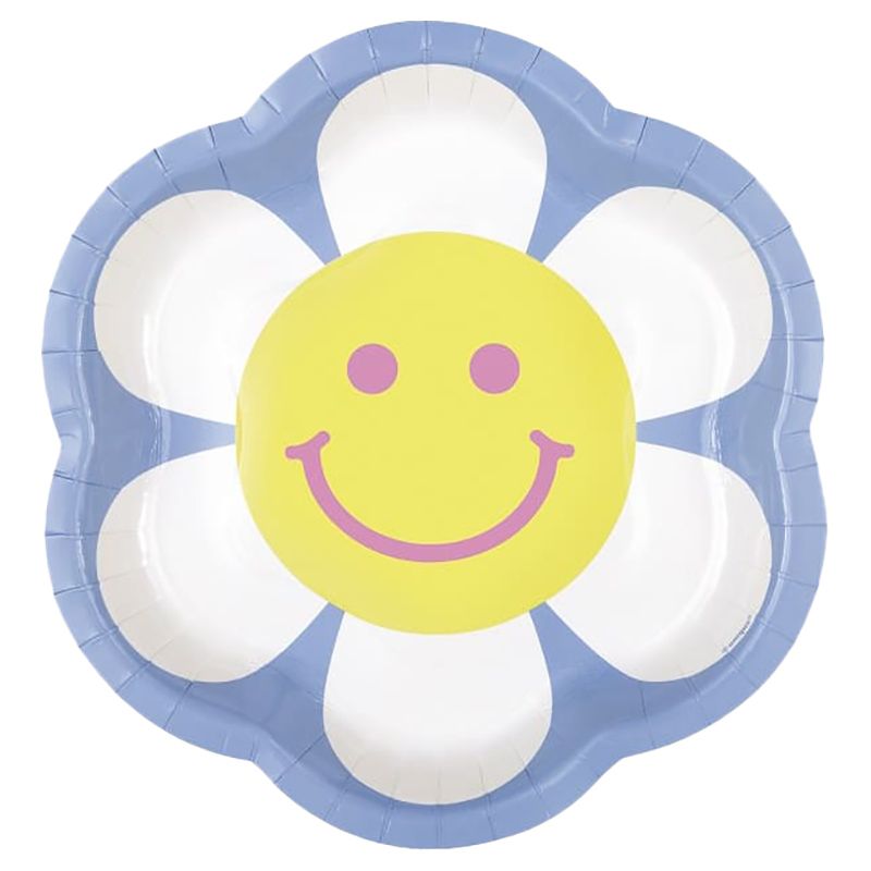 Unique - Groovy Birthday Flower Plate - 8pcs