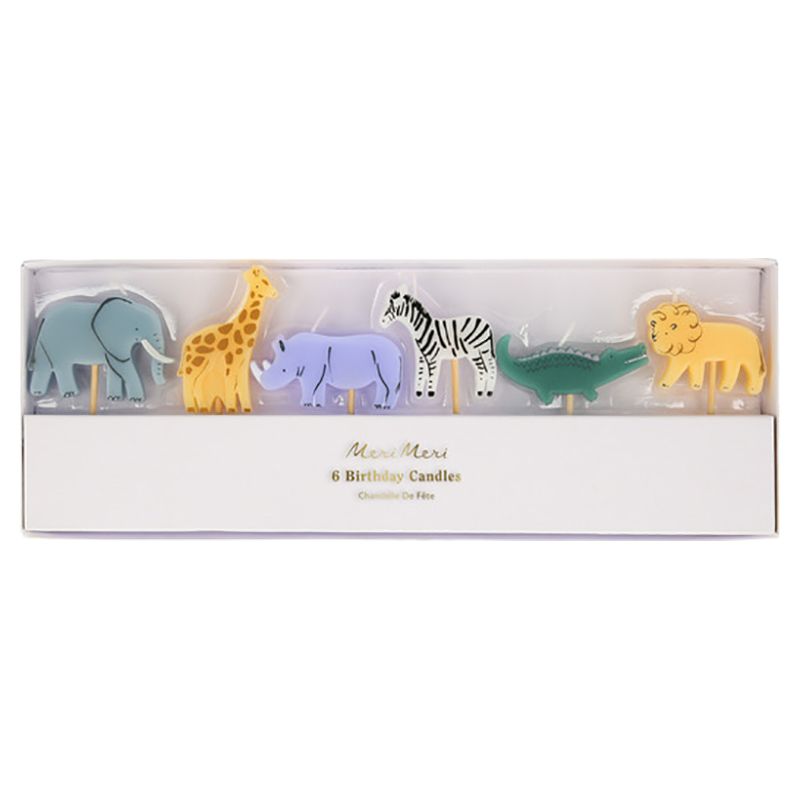 Meri Meri - Mini Safari Animal Candles - 6pcs