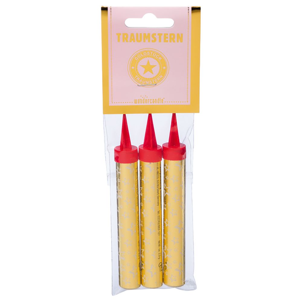 Wondercandle - Dream Star Pack of 3 - Gold