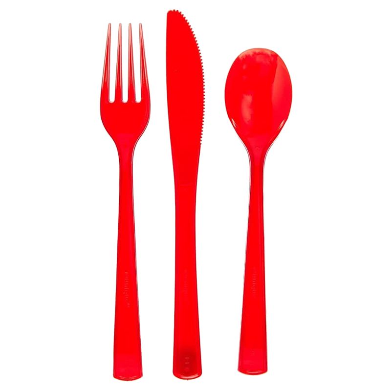 Unique - Cutlery Set - 18pcs - Ruby Red