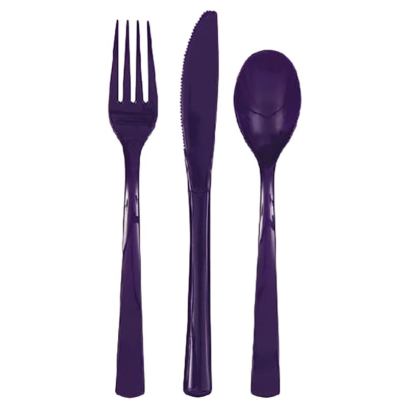 Unique - Cutlery Set - 18pcs - Deep Purple