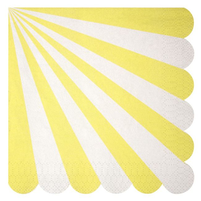 Meri Meri - Toot Sweet Yellow Large Napkins