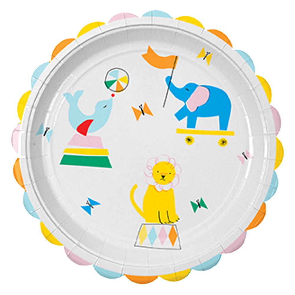 Meri Meri - Silly Circus Large Plate 9" Pack Of 12