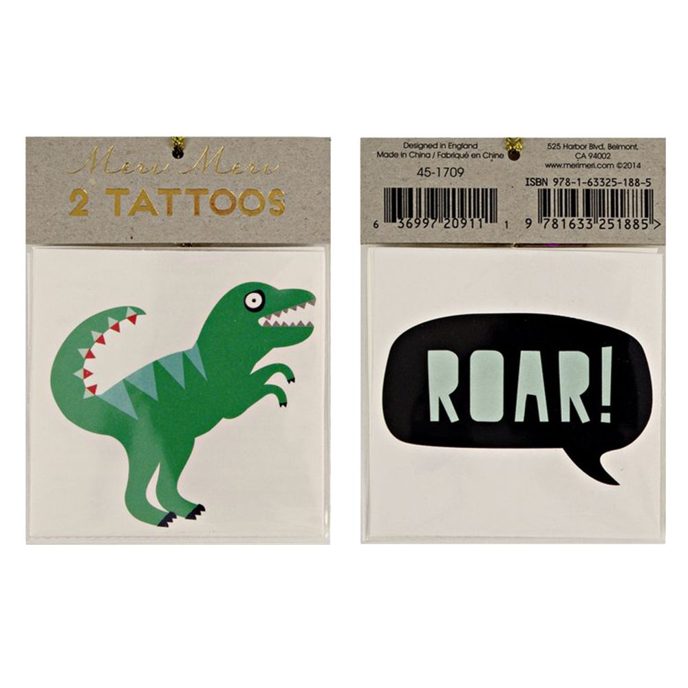 Meri Meri - Dinosaur Tattoos 2pcs