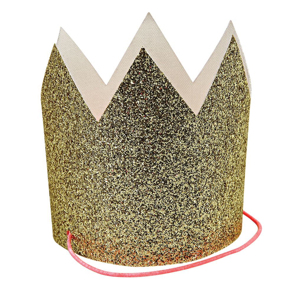 Meri Meri - Mini Glittered Crowns - Gold